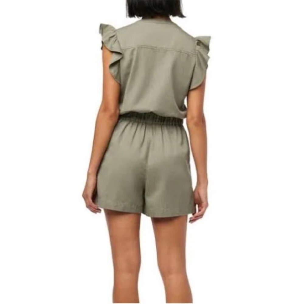 Joe's Jeans Sage Green Ruffle Romper - Picture 3 of 5